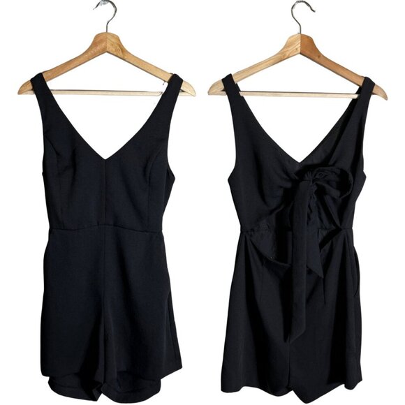 Wilfred Aritzia Ecoulement Romper Women's 4 Black Tie Waist Cut Out Sleeveless - Picture 3 of 14